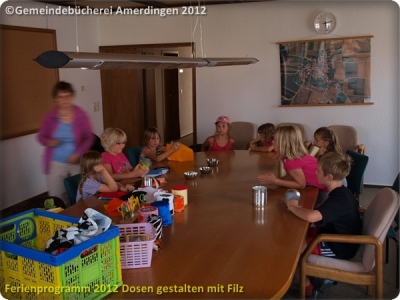 Ferienprogramm 2012 Dosen gestalten mit Filz_2