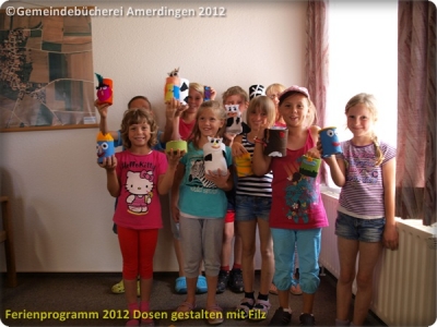 Ferienprogramm 2012 Dosen gestalten mit Filz_25