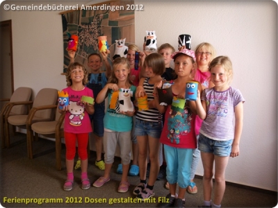 Ferienprogramm 2012 Dosen gestalten mit Filz_26
