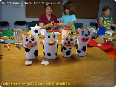 Ferienprogramm 2012 Dosen gestalten mit Filz_52