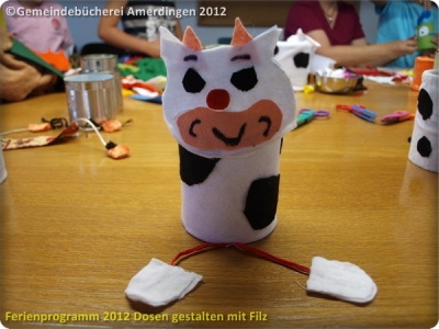 Ferienprogramm 2012 Dosen gestalten mit Filz_55